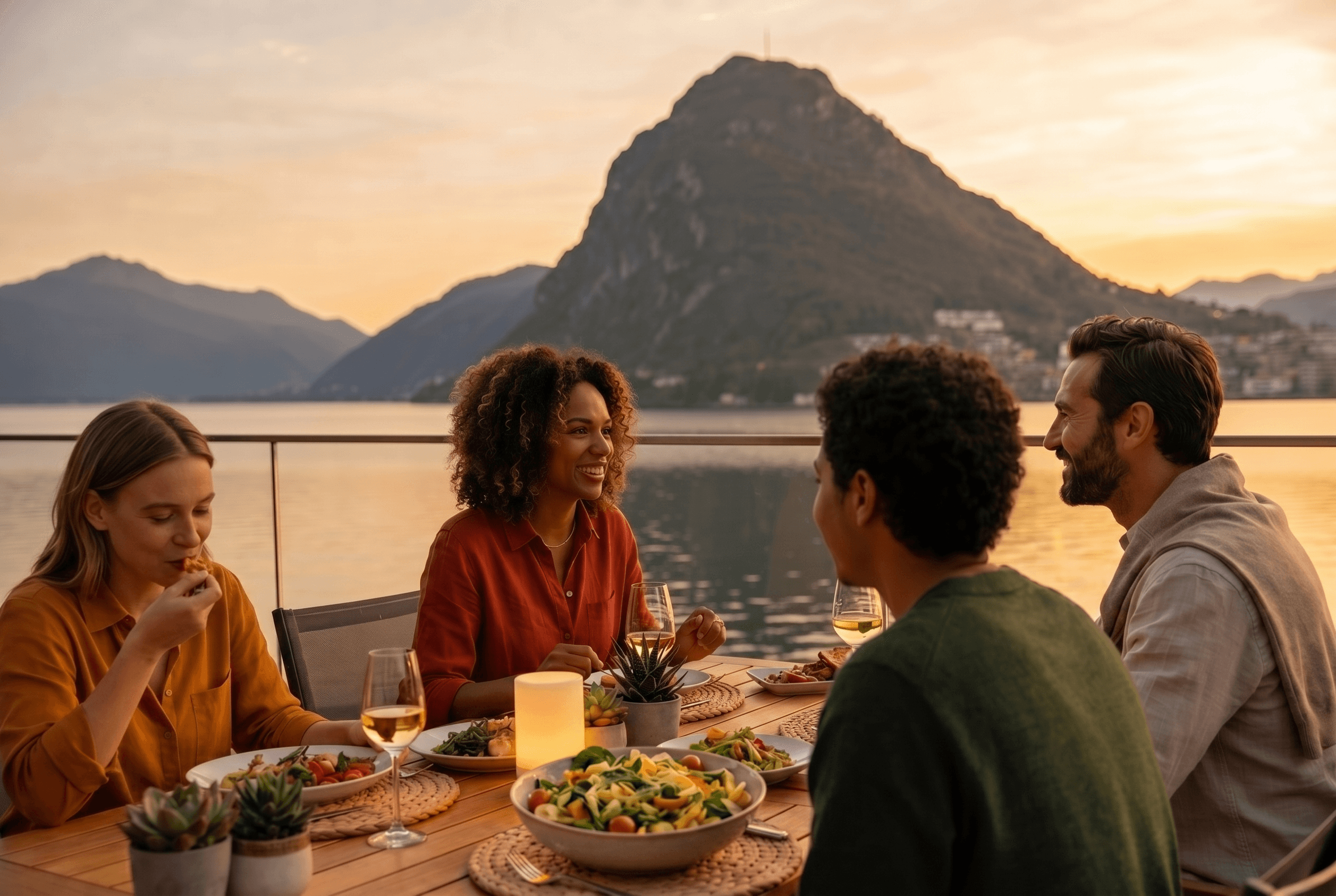 Community dinner outdoors
